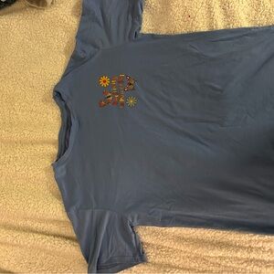 Blue oversized graphic tee